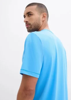 Discount Sport-Shirt mit Strukturoptik Herren Sportbekleidung|Shirts & Polos