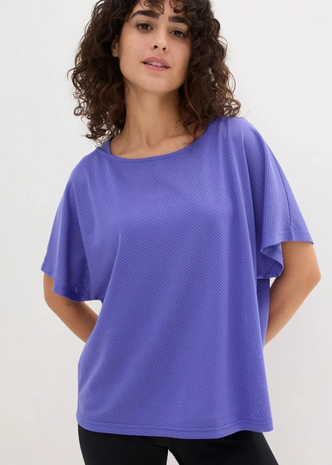 Damen bonprix Bekleidung·Sweat|Sportbekleidung|Sport-Top mit Mesh-Shirt (2-tlg. Set)