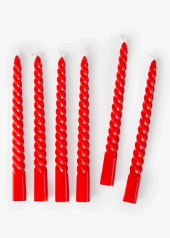 Discount Stabkerzen in gedrehter Form (6er Pack) Kerzenhalter|Wohnaccessoires