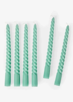 bonprix Weihnachtsdeko & -Textilien·Kerzen & Kerzenhalter|Weihnachtsdeko & -Textilien·Beleuchtung|Stabkerzen in gedrehter Form (6er Pack)