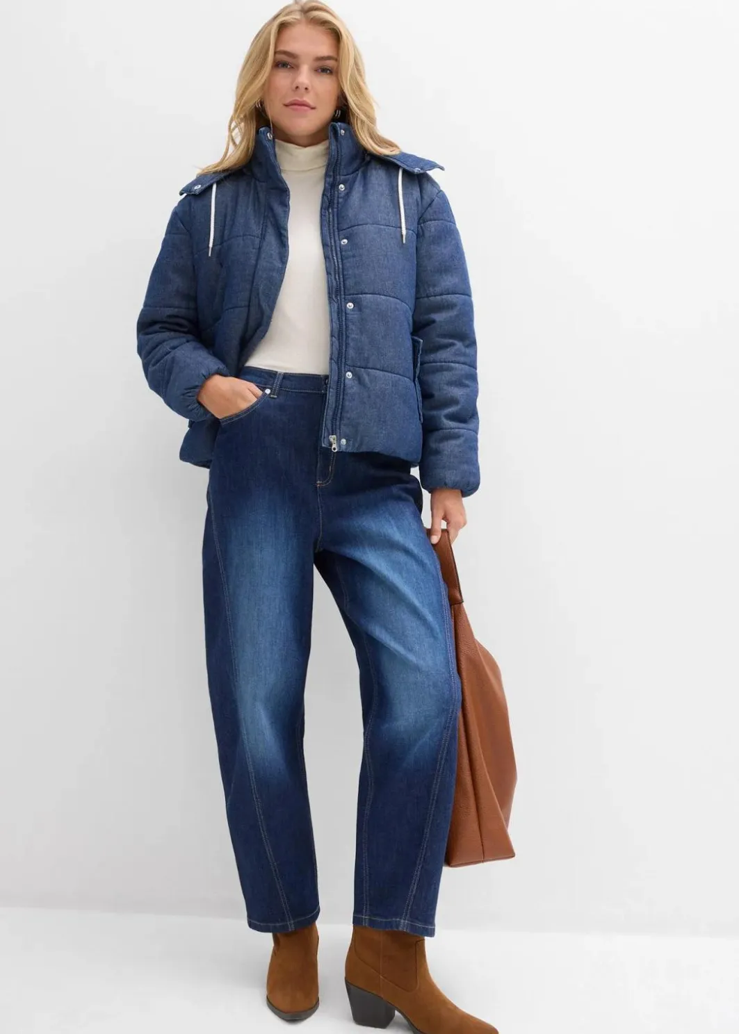 Damen bonprix Jacken & Mäntel|Bekleidung·Hosen|Steppjacke aus Denim