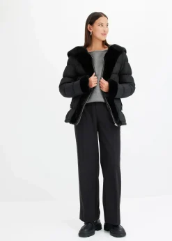 Steppjacke mit Fellimitat Damen Bekleidung·Hosen|Jacken & Mäntel