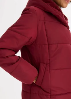 Damen bonprix Jacken & Mäntel|Nachhaltigere Materialien|Steppjacke mit Fellimitatbesatz