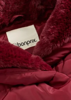 Damen bonprix Jacken & Mäntel|Nachhaltigere Materialien|Steppjacke mit Fellimitatbesatz