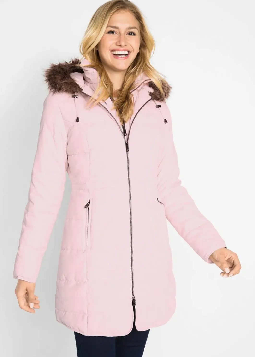 Damen bonprix Jacken & Mäntel|Bekleidung·Hosen|Steppjacke mit Kapuze, gefüttert