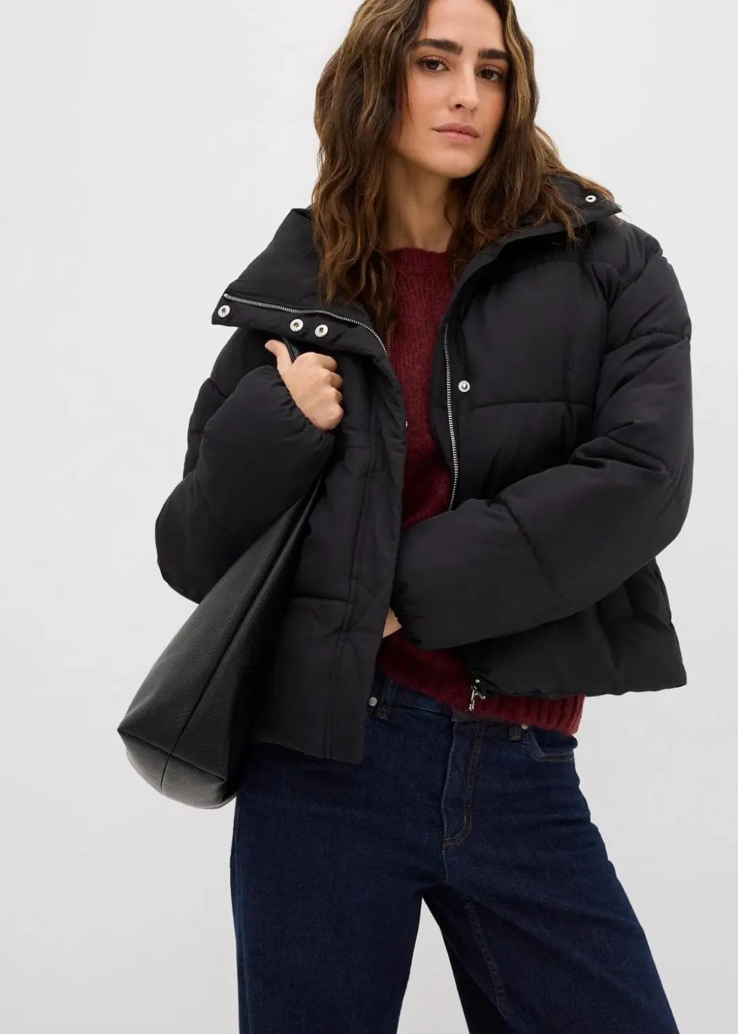 Damen bonprix Nachhaltigere Materialien|Jacken & Mäntel|Steppjacke mit Stehkragen