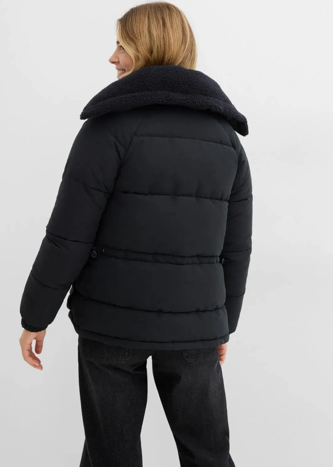 Damen bonprix Bekleidung·Hosen|Jacken & Mäntel|Steppjacke mit Teddykragen