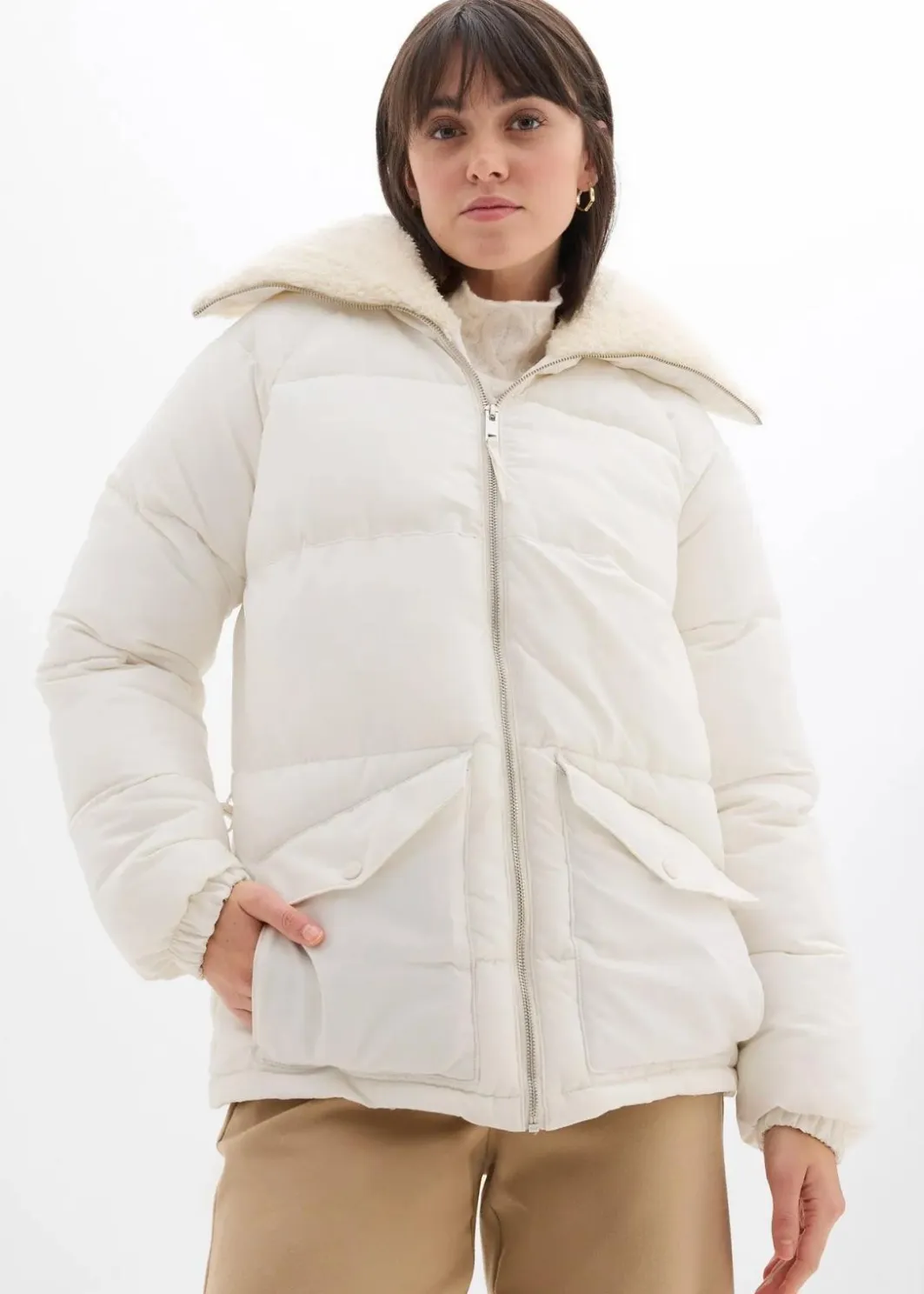 Hot Steppjacke mit Teddykragen Damen Jacken & Mäntel|Bekleidung·Hosen