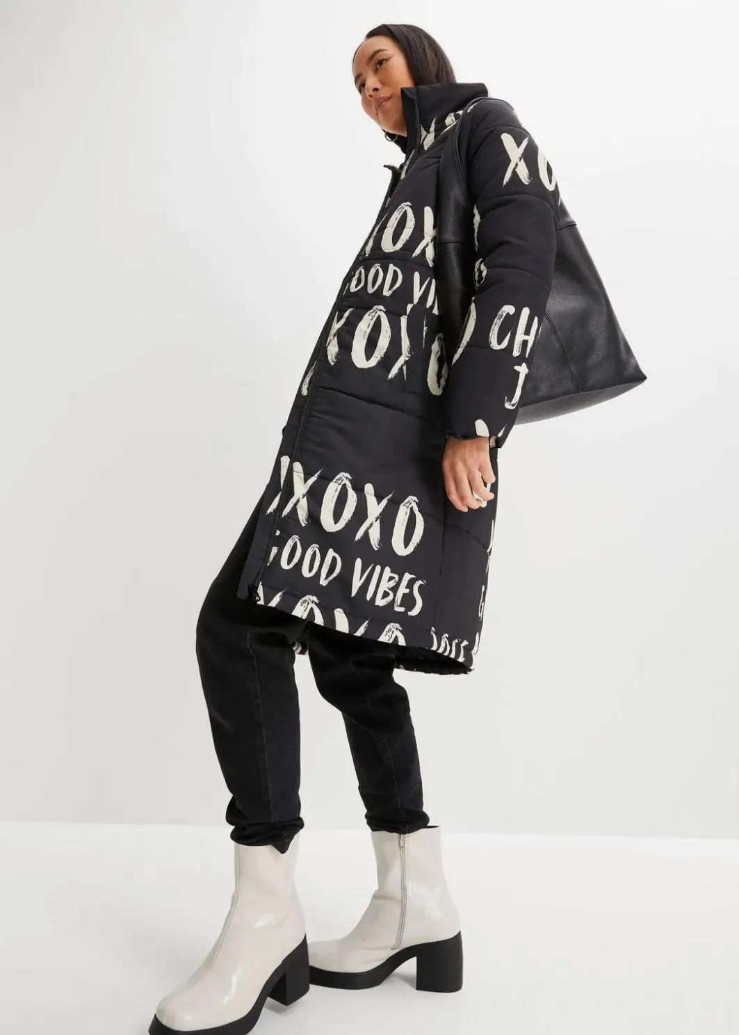 Damen bonprix Bekleidung·Hosen|Jacken & Mäntel|Steppmantel bedruckt