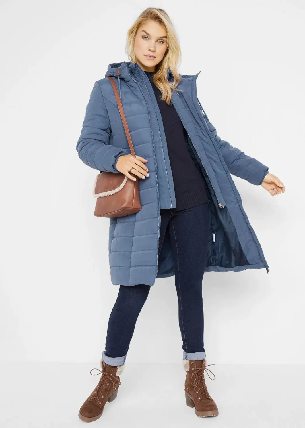 New Steppmantel, 2-in-1 Optik Damen Jacken & Mäntel|Bekleidung·Hosen