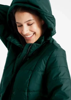 Damen bonprix Bekleidung·Hosen|Jacken & Mäntel|Steppmantel mit abnehmbarer Kapuze