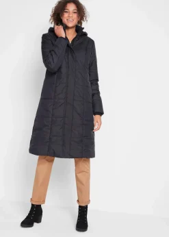 Damen bonprix Jacken & Mäntel|Bekleidung·Hosen|Steppmantel mit abnehmbarer Kapuze