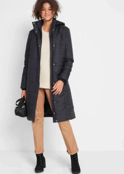 Damen bonprix Jacken & Mäntel|Bekleidung·Hosen|Steppmantel mit abnehmbarer Kapuze