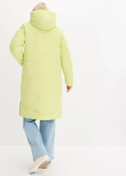 Damen bonprix Bekleidung·Hosen|Nachhaltigere Materialien|Steppmantel mit Teddyfutter in der Kapuze