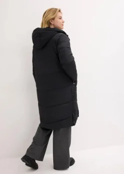 Damen bonprix Jacken & Mäntel|Nachhaltigere Materialien|Steppmantel mit Teddyfutter in der Kapuze