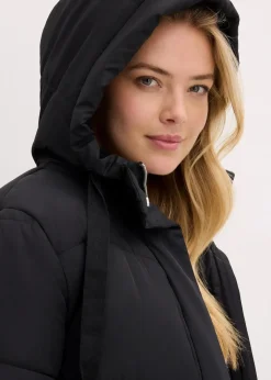 Damen bonprix Jacken & Mäntel|Nachhaltigere Materialien|Steppmantel mit Teddyfutter in der Kapuze