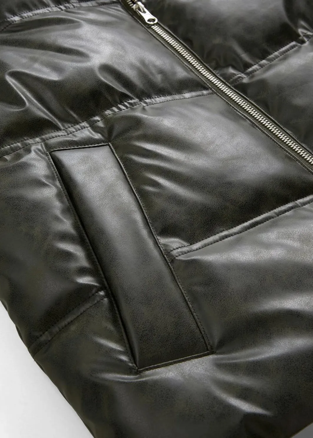 Steppweste aus Lederimitat Damen Bekleidung·Hosen|Nachhaltigere Materialien