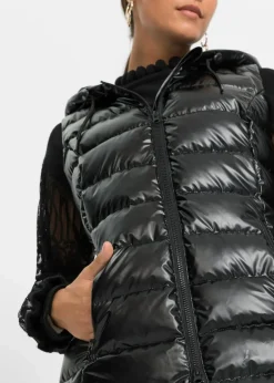 Discount Steppweste in Glanzoptik Damen Bekleidung·Hosen|Jacken & Mäntel
