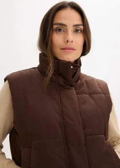 Damen bonprix Bekleidung·Hosen|Jacken & Mäntel|Steppweste mit leichtem Glanz