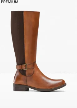 Damen bonprix Stiefel|Schuhe & Accessoires In Spezialgrößen·Elastischer Schaft|Stiefel aus Leder