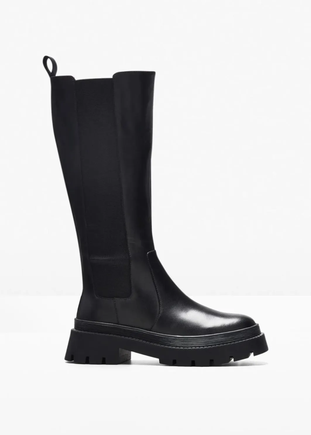 Stiefel aus Leder Damen Stiefel|Schuhe & Accessoires In Spezialgrößen·Elastischer Schaft