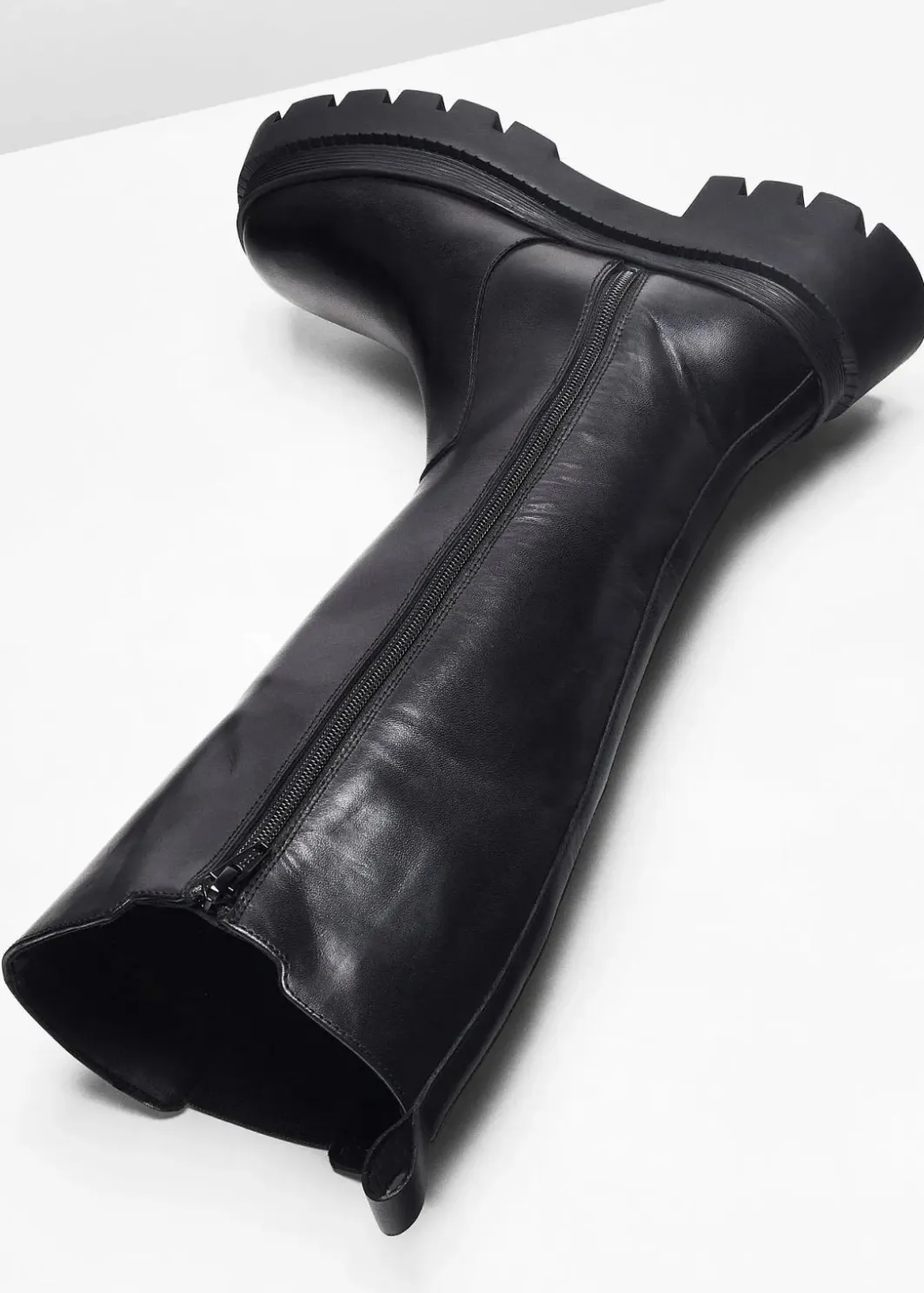 Stiefel aus Leder Damen Stiefel|Schuhe & Accessoires In Spezialgrößen·Elastischer Schaft