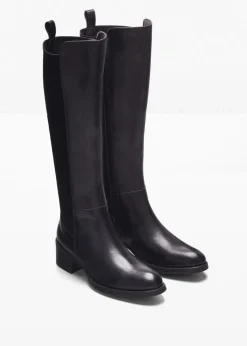 New Stiefel aus Leder Damen Gefütterte Winterschuhe|Stiefel
