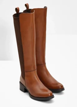 Damen bonprix Gefütterte Winterschuhe|Stiefel|Stiefel aus Leder