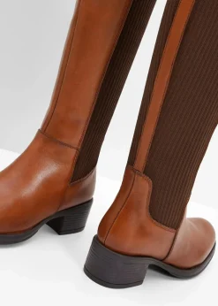 Damen bonprix Gefütterte Winterschuhe|Stiefel|Stiefel aus Leder