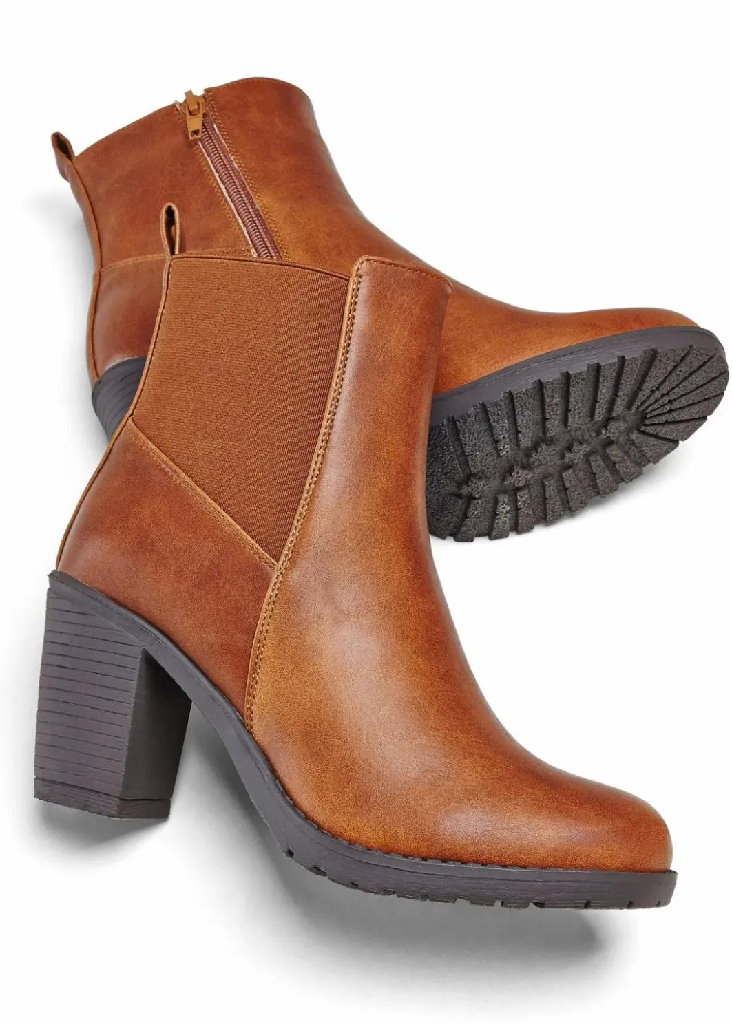 Damen bonprix Stiefeletten|Schuhe & Accessoires In Spezialgrößen·Elastischer Schaft|Stiefeletten