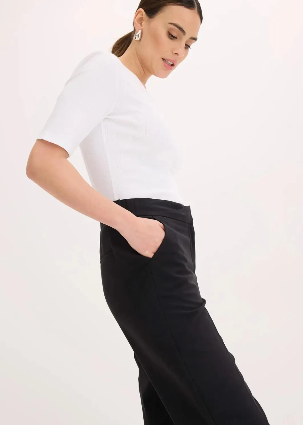 Outlet 3/4-Stifthose mit Schlitz Damen Hosen