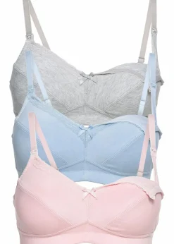 Online Still BH ohne Bügel (3er Pack) mit Bio-Baumwolle Damen Große Cups D-H|Umstandsmode