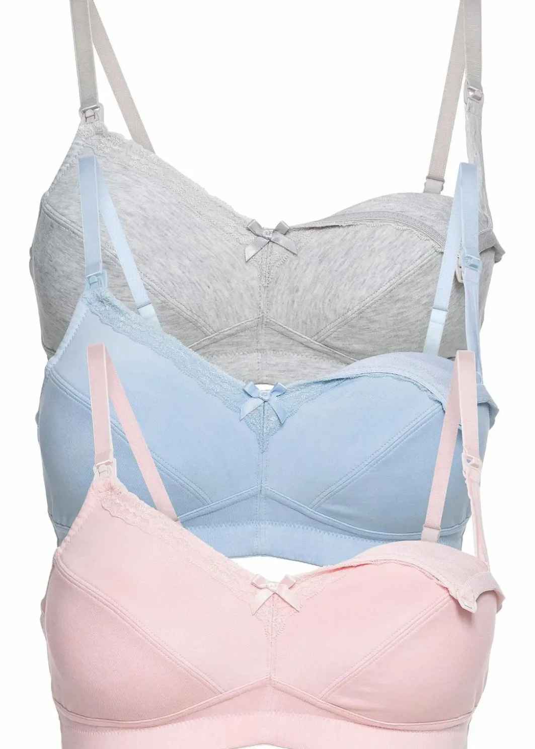 Online Still BH ohne Bügel (3er Pack) mit Bio-Baumwolle Damen Große Cups D-H|Umstandsmode