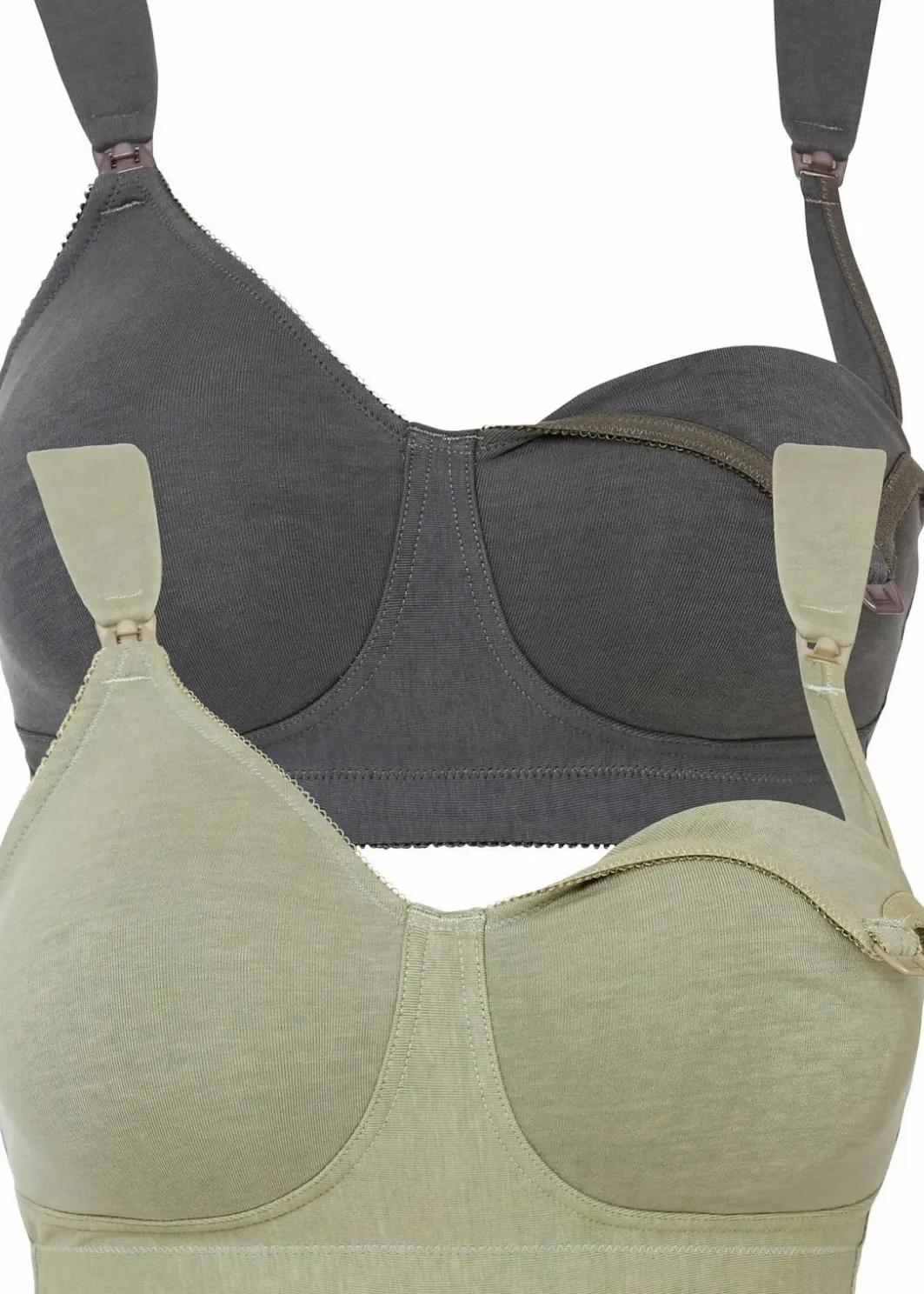 Damen bonprix Umstandsmode|Nachhaltigere Materialien|Still BH ohne Bügel mit Bio-Baumwolle (2er Pack)