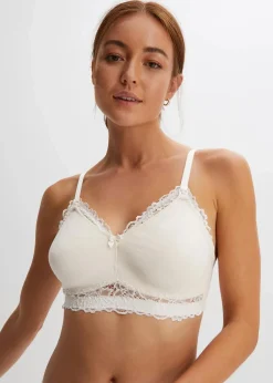 Damen bonprix Große Cups D-H|Umstandsmode|Still BH ohne Bügel mit Bio-Baumwolle (2er Pack)