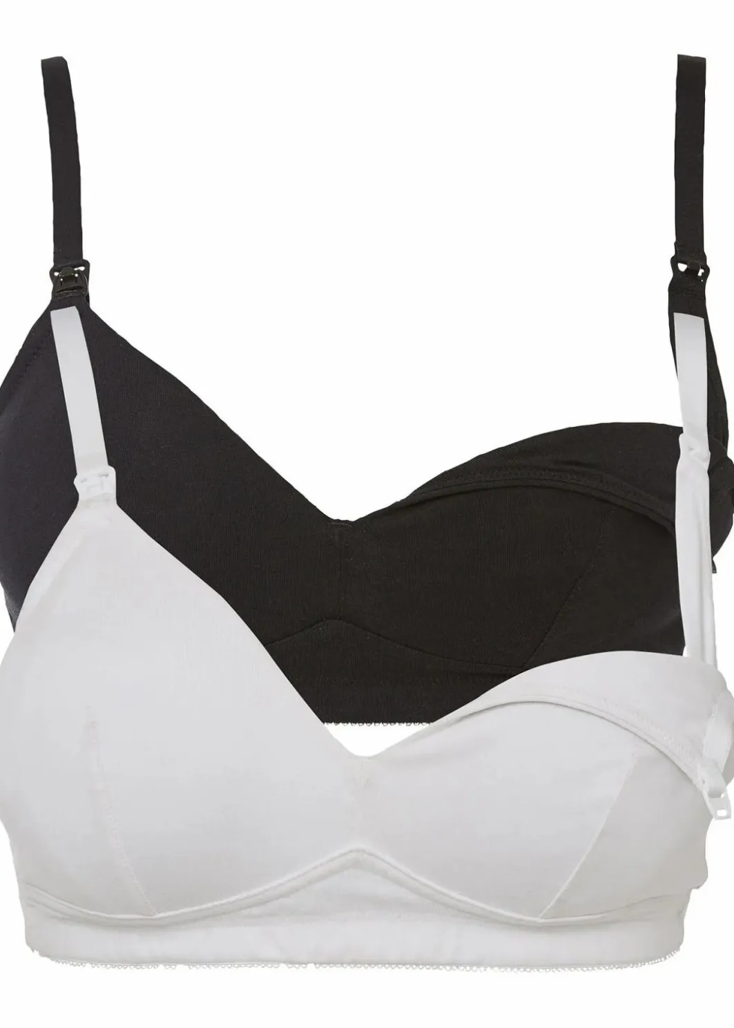 Damen bonprix Umstandsmode|Nachhaltigere Materialien|Still-BH ohne Bügel mit Bio-Baumwolle (2er Pack)