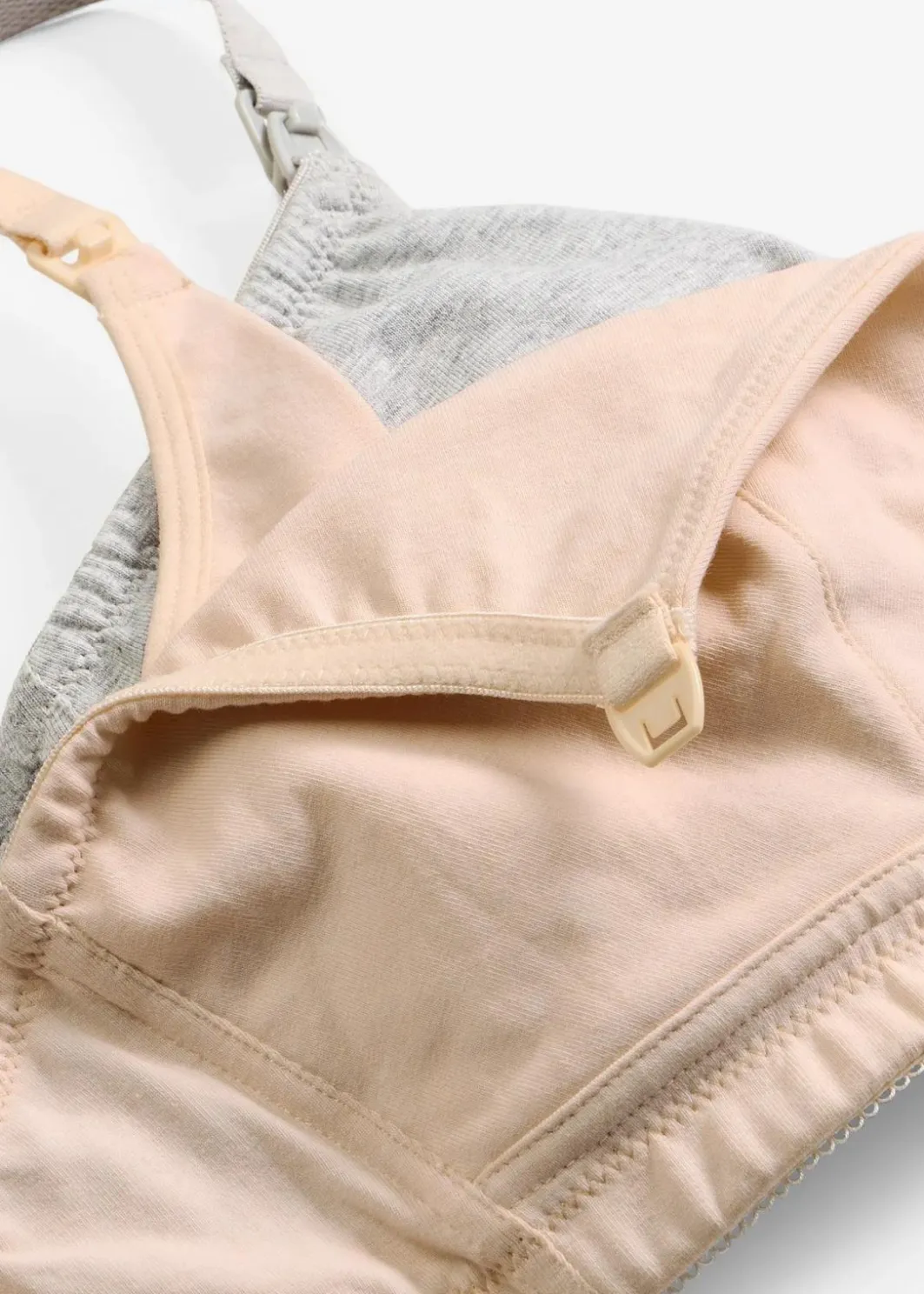 Damen bonprix Umstandsmode|Nachhaltigere Materialien|Still-BH ohne Bügel mit Bio-Baumwolle (2er Pack)