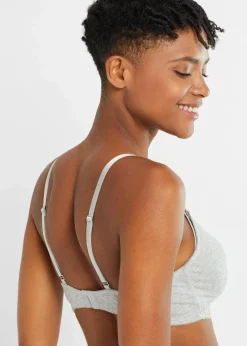 Damen bonprix Wäsche·Still- & Umstandswäsche|Wäsche·Baumwollunterwäsche|Still-BH ohne Bügel mit Bio-Baumwolle (2er Pack)