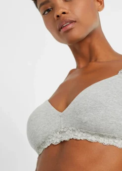 Damen bonprix Wäsche·Still- & Umstandswäsche|Wäsche·Baumwollunterwäsche|Still-BH ohne Bügel mit Bio-Baumwolle (2er Pack)