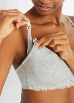 Damen bonprix Wäsche·Still- & Umstandswäsche|Wäsche·Baumwollunterwäsche|Still-BH ohne Bügel mit Bio-Baumwolle (2er Pack)