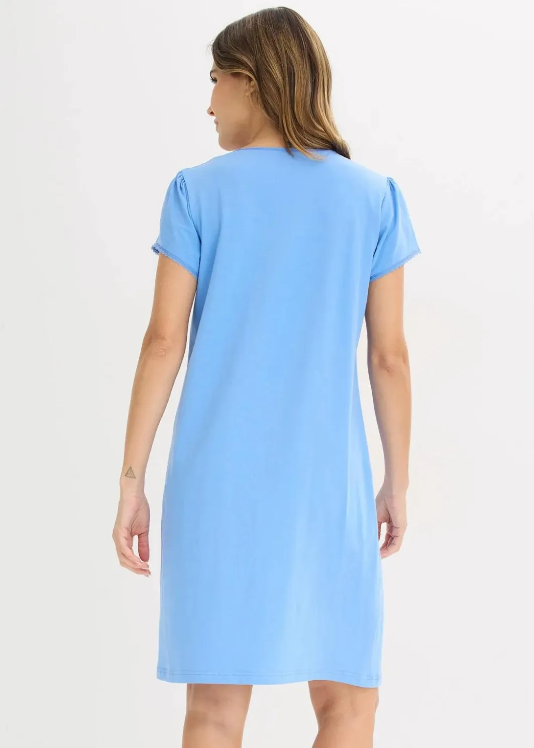 Damen bonprix Wäsche·Basics|Wäsche·Still- & Umstandswäsche|Still-Nachthemd mit Bio-Baumwolle