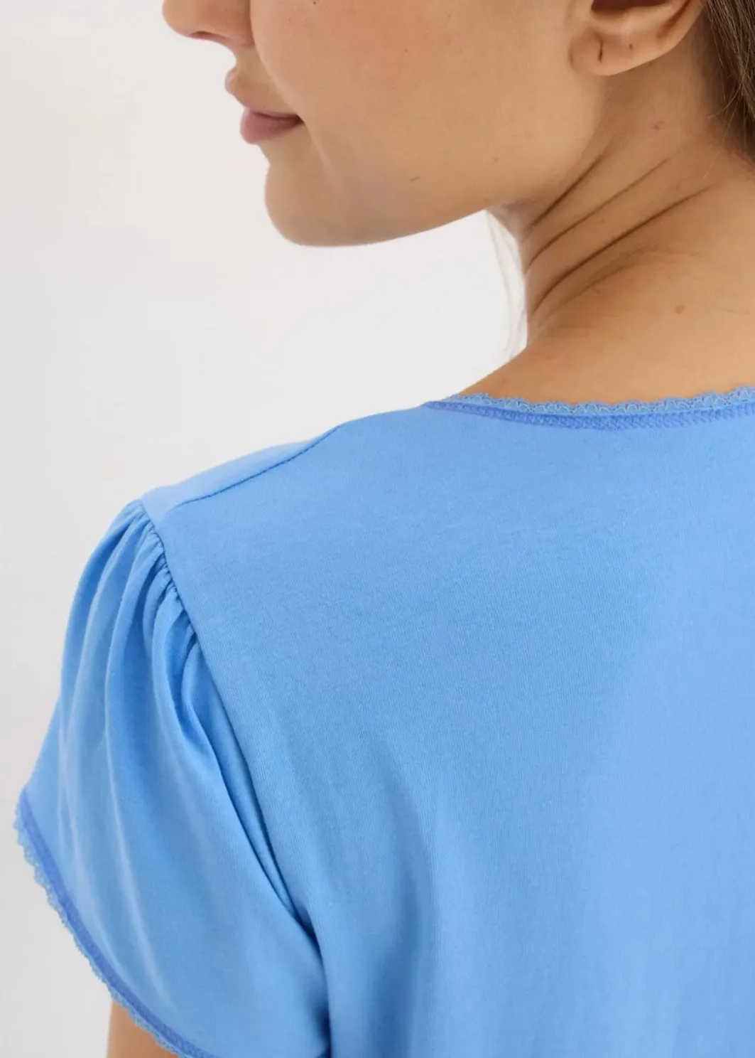 Damen bonprix Wäsche·Basics|Wäsche·Still- & Umstandswäsche|Still-Nachthemd mit Bio-Baumwolle