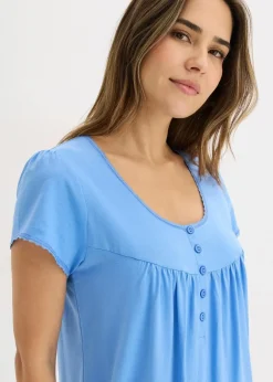 Damen bonprix Wäsche·Basics|Wäsche·Still- & Umstandswäsche|Still-Nachthemd mit Bio-Baumwolle