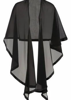Damen bonprix Ponchos|Schuhe & Accessoires In Spezialgrößen·Tücher & Ponchos|Stola mit feinem Satindetail