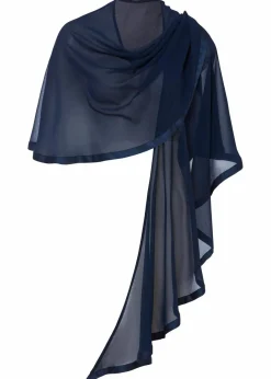 Damen bonprix Ponchos|Schuhe & Accessoires In Spezialgrößen·Tücher & Ponchos|Stola mit feinem Satindetail