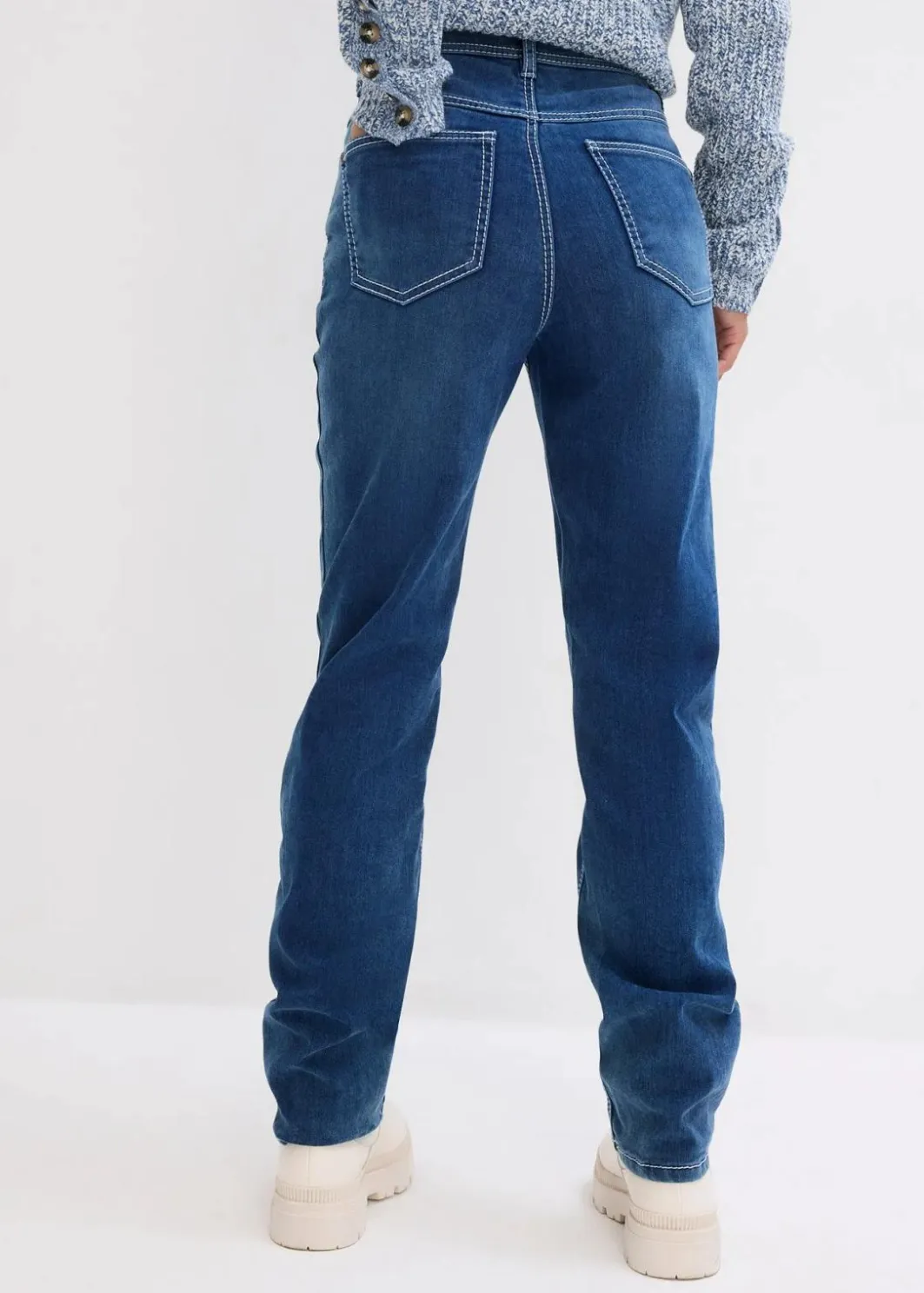 Damen bonprix Bekleidung·Shirts & Tops|Jeans|Straight Jeans High Waist, Thermo