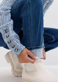 Damen bonprix Bekleidung·Shirts & Tops|Jeans|Straight Jeans High Waist, Thermo