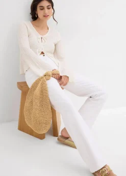 Damen bonprix Kurzgrößen|Bekleidung·Shirts & Tops|Straight Jeans Mid Waist, Stretch