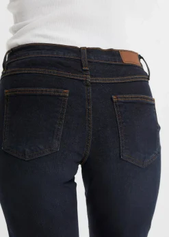 Damen bonprix Kurzgrößen|Bekleidung·Shirts & Tops|Straight Jeans Mid Waist, Stretch