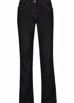 Damen bonprix Jeans|Kurzgrößen|Straight Jeans Mid Waist, Stretch